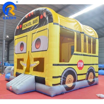 Aggiornare il tuo Parco giochi Autobus scolastico gonfiabile buttafuori con scivolo e castello salto