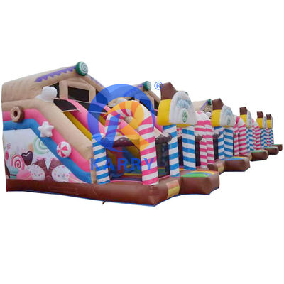 Parco giochi pubblico all'aria aperta Slide 2 Inflatabile Candy House Piccole diapositive per il noleggio di feste
