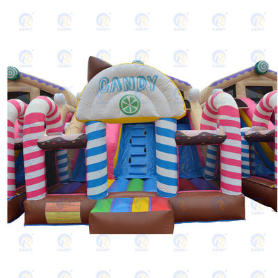 Parco giochi pubblico all'aria aperta Slide 2 Inflatabile Candy House Piccole diapositive per il noleggio di feste