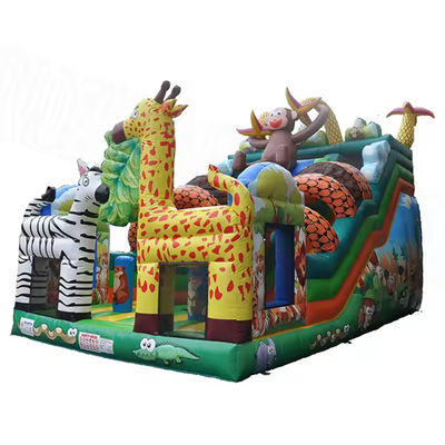 Parco Safari a colori personalizzati Bouncer gonfiabile per il divertimento dei bambini al parco all'aperto