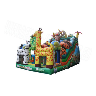 Parco Safari a colori personalizzati Bouncer gonfiabile per il divertimento dei bambini al parco all'aperto