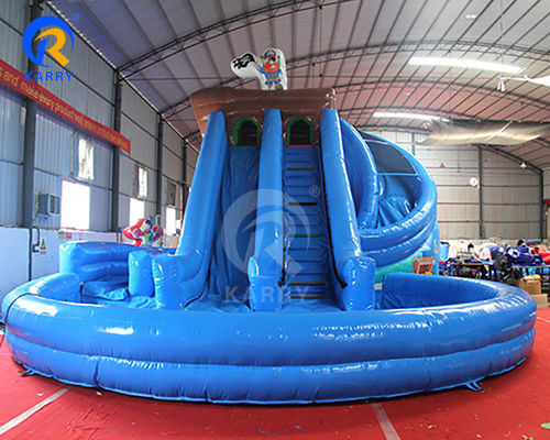 Accessori di ventilatori standard CE per scivolo idraulico gonfiabile da palma blu all'aperto