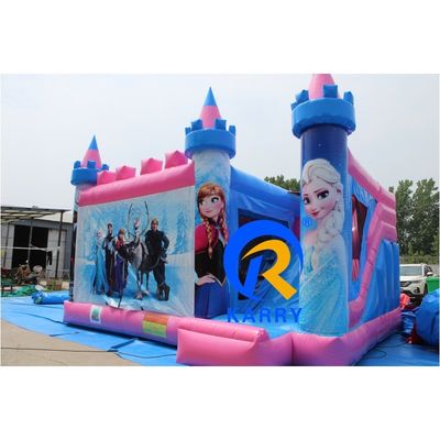 Blu Rental Inflatabile Castello Salta Tematico Congelato Combo Castello Salta con Scivolo