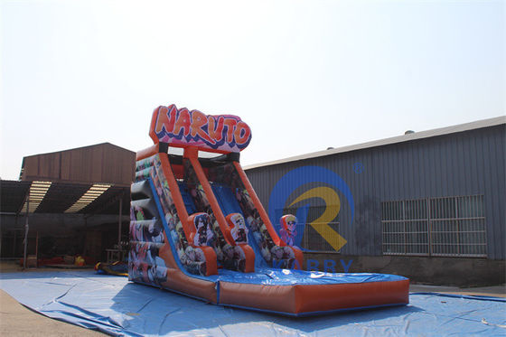 Attrezzature gonfiabili in PVC commerciale Personaggi animati a sangue caldo Scivolo d'acqua con piscina