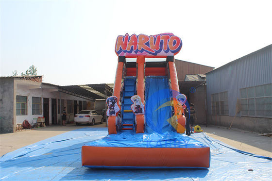 Attrezzature gonfiabili in PVC commerciale Personaggi animati a sangue caldo Scivolo d'acqua con piscina