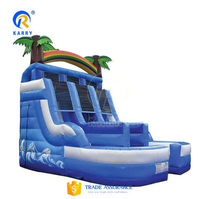 Scivolo d'acqua tropicale gonfiabile con piscina