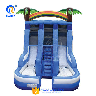 Scivolo d'acqua tropicale gonfiabile con piscina
