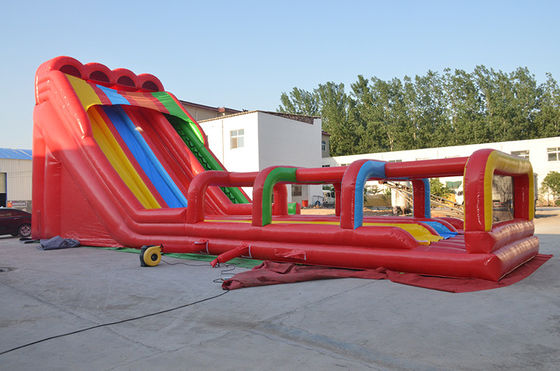 Disegno su misura Tematica tropicale Scivolo gonfiabile con piscina per bambini e adulti