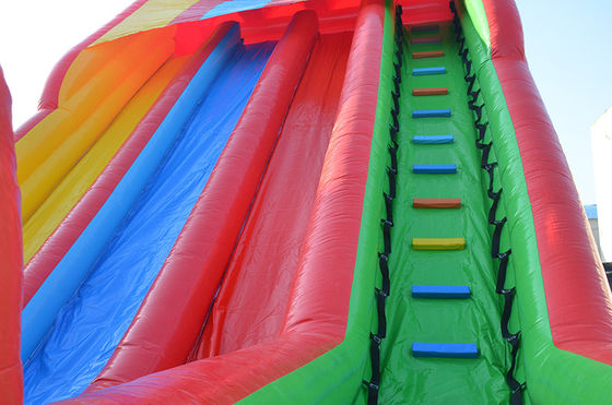 Disegno su misura Tematica tropicale Scivolo gonfiabile con piscina per bambini e adulti