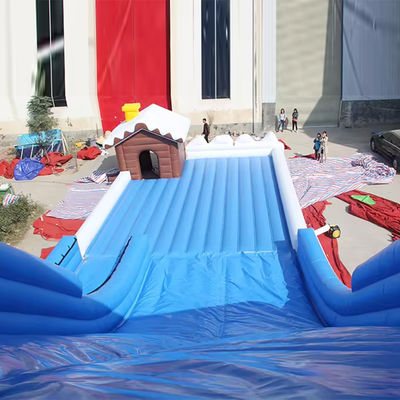 Disegno personalizzato PVC scivolo secco per neve gonfiabile toboggan scivolo da corsa per bambini e adulti