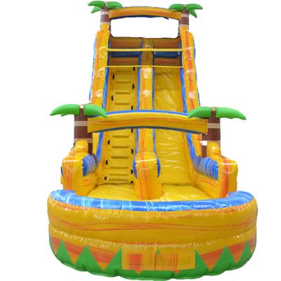 Occasione commerciale Palma multicolore scivolo d'acqua gonfiabile con piccola piscina