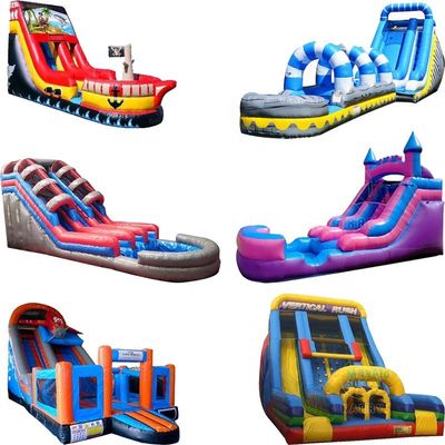 Slide idraulico gonfiabile con piscina