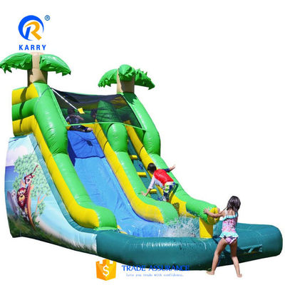 Logo personalizzato Lovely Green Jungle Safari Scivolo d'acqua gonfiabile per bambini e adulti
