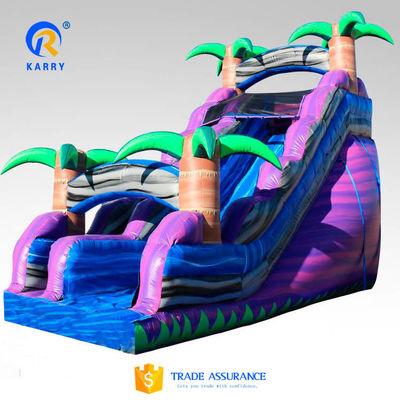 Logo personalizzato Lovely Green Jungle Safari Scivolo d'acqua gonfiabile per bambini e adulti