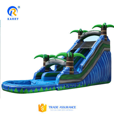 Logo personalizzato Lovely Green Jungle Safari Scivolo d'acqua gonfiabile per bambini e adulti