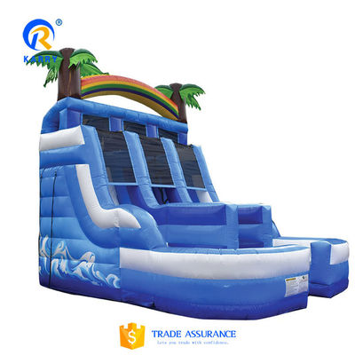 Logo personalizzato Lovely Green Jungle Safari Scivolo d'acqua gonfiabile per bambini e adulti