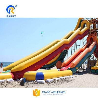0.55mm accessori a filo di bambusa in PVC inclusi grande scivolo gonfiabile per yacht con piscina