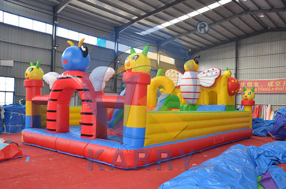 EN71/CE Certificato Grande castello saltante Insecto Paradiso Casa rimbalzata per parco giochi