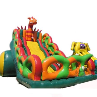 Piscina galleggiante uragano castello gonfiabile slitta combo dimensione adulta dinosauro arrabbiato