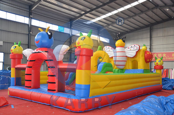 EN71/CE Certificato Grande castello saltante Insecto Paradiso Casa rimbalzata per parco giochi