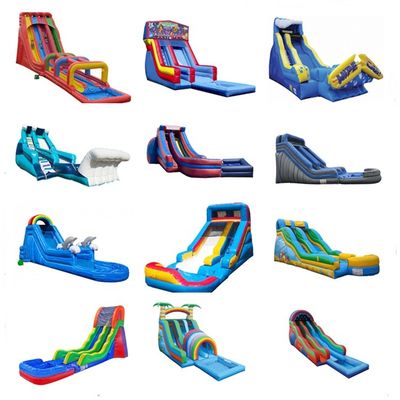 Capacità massima 100-500 kg Liberamento al di sopra del suolo piscina scivolo d'acqua con piscina e soffiatore