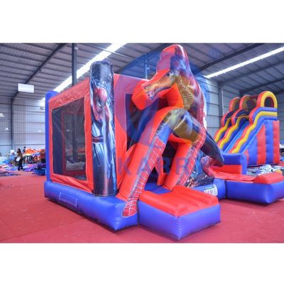 Unisex Super Cool Spiderman Casa gonfiabile rimbalzata con scivolo bagnato asciutto taglia personalizzata