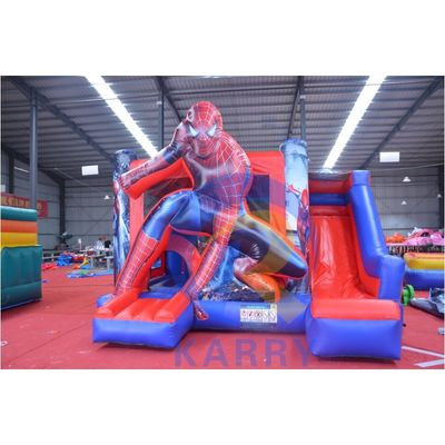Unisex Super Cool Spiderman Casa gonfiabile rimbalzata con scivolo bagnato asciutto taglia personalizzata