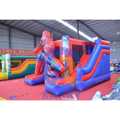Unisex Super Cool Spiderman Casa gonfiabile rimbalzata con scivolo bagnato asciutto taglia personalizzata