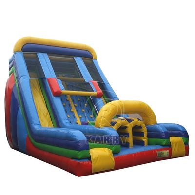 Gioco di competizione per bambini di arrampicata su roccia doppio scivolo scivolo d'acqua gonfiabile per bambini