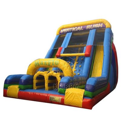 Gioco di competizione per bambini di arrampicata su roccia doppio scivolo scivolo d'acqua gonfiabile per bambini