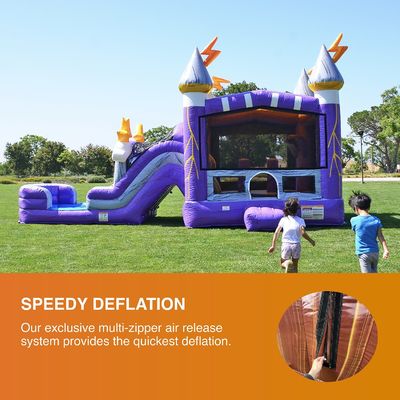 Kit di riparazione della casetta di Thunder Water Slide e Purple Bounce House inclusi per una facile manutenzione