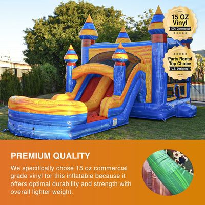 Commercial Grade gonfiabile salto salto con due diapositive bagnato secco soffiatore incluso Unisex