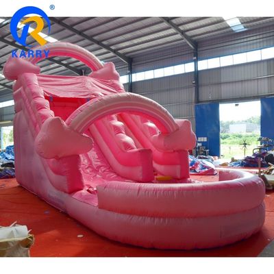 Portable Pure Pink Water Slide gonfiabile con piscina casa rimbalzo salto castello rimbalzo