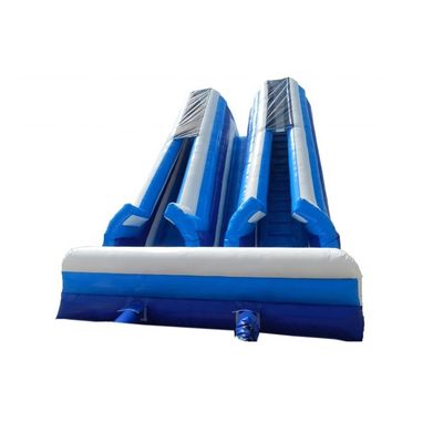 Scivolo gonfiabile ad acqua interna con grande doppia corsia e piscina combo bagnata