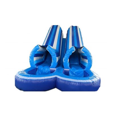 Scivolo gonfiabile ad acqua interna con grande doppia corsia e piscina combo bagnata