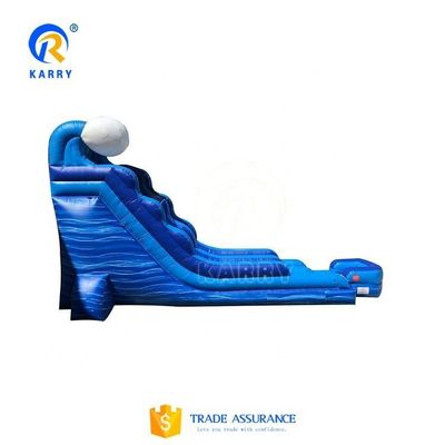 EN14960 Certificato Unisex Blu Slip And Slide Grande scivolo d'acqua gonfiabile commerciale