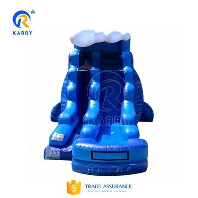 EN14960 Certificato Unisex Blu Slip And Slide Grande scivolo d'acqua gonfiabile commerciale