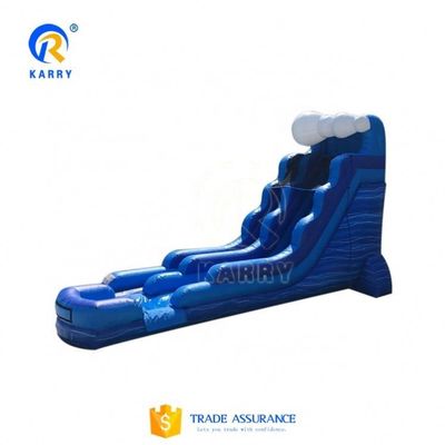 EN14960 Certificato Unisex Blu Slip And Slide Grande scivolo d'acqua gonfiabile commerciale