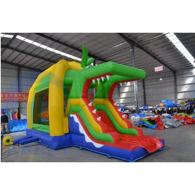 Slide gonfiabile per bambini Combo Piccolo castello di coccodrilli della giungla con scivolo divertente
