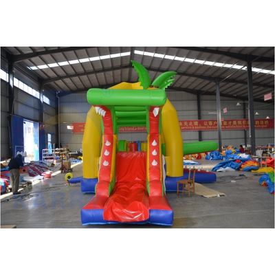Slide gonfiabile per bambini Combo Piccolo castello di coccodrilli della giungla con scivolo divertente