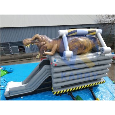 Unisex per bambini Parco giochi all' aperto Castello gonfiabile a rimbalzo Castello di dinosauri con scivolo