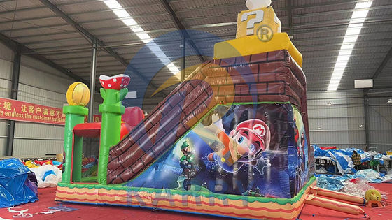 Slide salto con kit di riparazione Commerciale PVC gonfiabile Parco della città Mario Fun