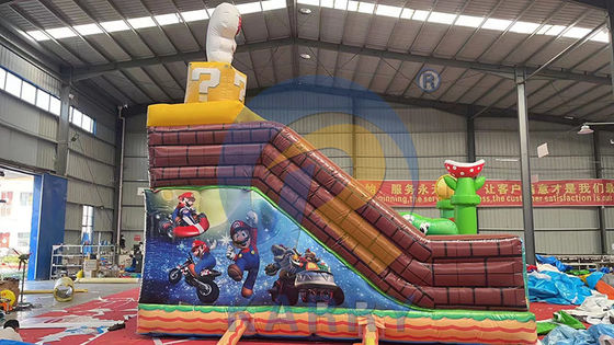 Slide salto con kit di riparazione Commerciale PVC gonfiabile Parco della città Mario Fun