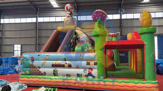 Slide salto con kit di riparazione Commerciale PVC gonfiabile Parco della città Mario Fun