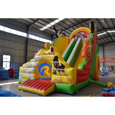 Water Home Giardino Mini Bounce Pvc Mario Piscina indipendente Personaggio dei cartoni animati Casa gonfiabile con scivolo