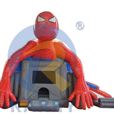 Kit di riparazione e soffiatura CE incluso Popolare Spiderman Bouncy Slide Combo per Commerciale