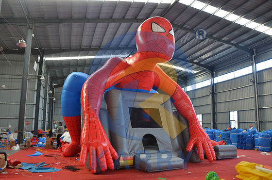 Kit di riparazione e soffiatura CE incluso Popolare Spiderman Bouncy Slide Combo per Commerciale