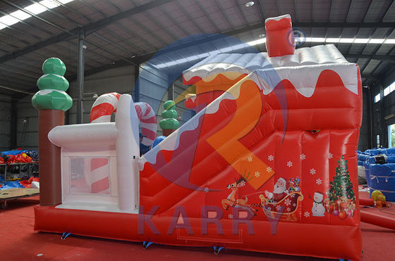 Albero di Natale Combo Bouncy Slide Castello gonfiabile Slider per il divertimento in campo aperto