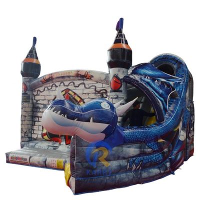 Unisex Custom Colorato PVC gonfiabile castello rimbalzante con diapositiva Grande Tusk Dragon Design