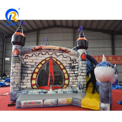 Unisex Custom Colorato PVC gonfiabile castello rimbalzante con diapositiva Grande Tusk Dragon Design